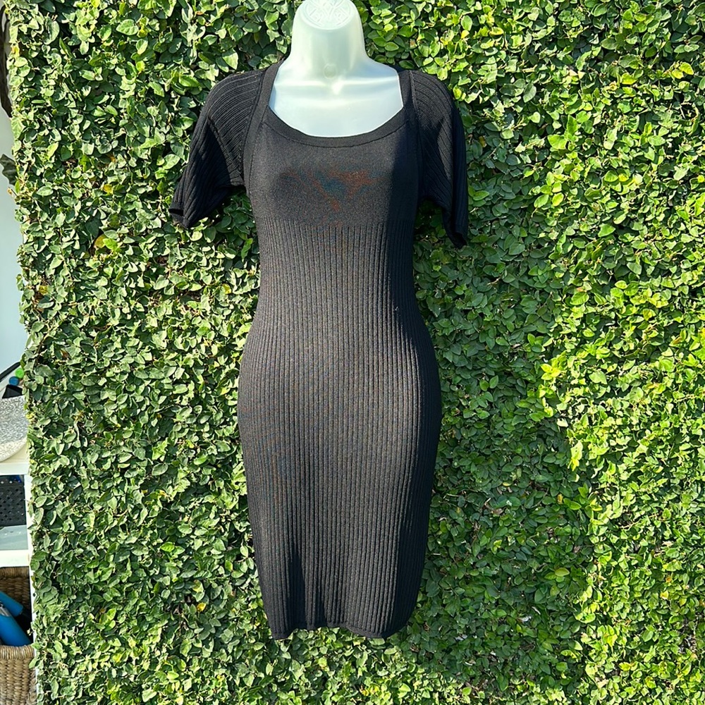 Guess bodycon black dress